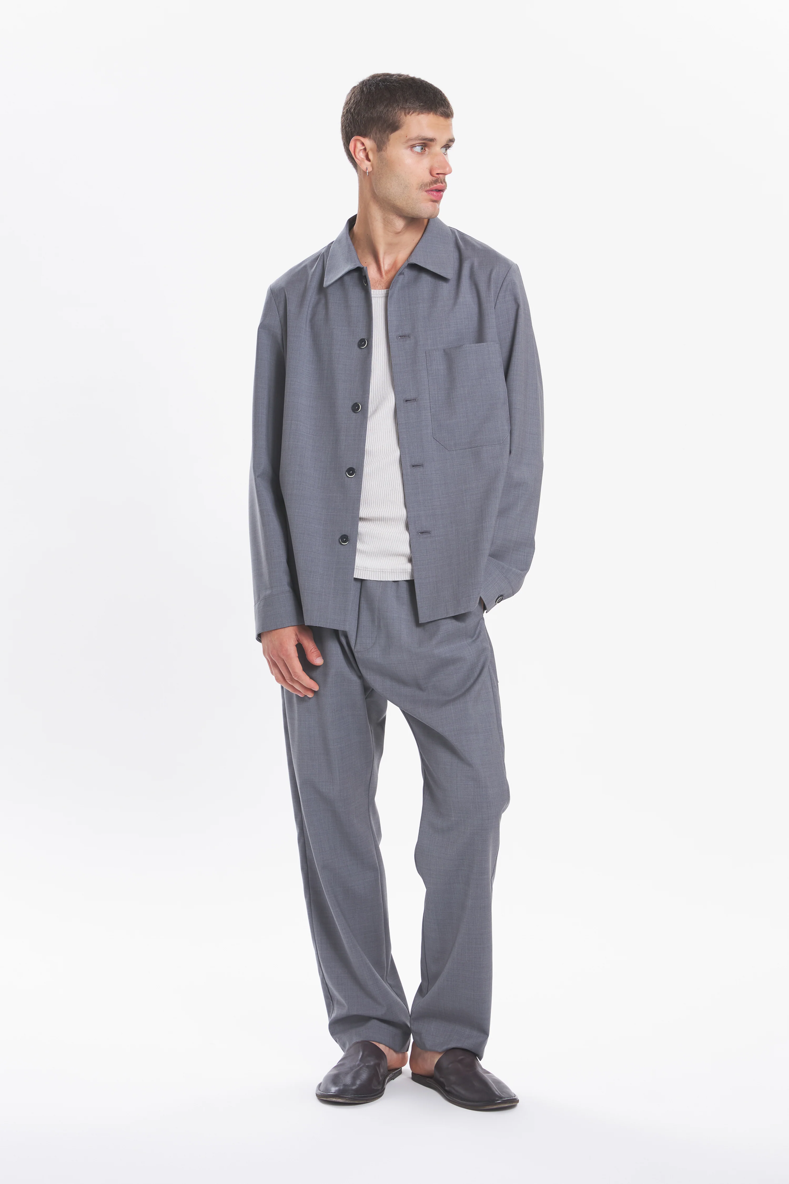 Overshirt Cedrone Tropical Grigio - Image 5